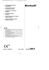 EINHELL 15.440.10 Mode D'emploi D'origine