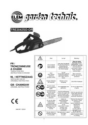 Elem Garden Technic TRE2042SO-OR Traduction Des Instructions D'origine