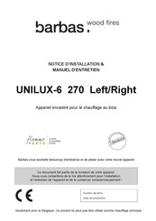 barbas UNILUX-6 270 Left Notice D'installation & Manuel D'entretien