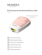 SKINERA IPL Permanent Hair Removal Device 100K Instructions D'utilisation