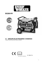 Build Worker BG2801RV Traduction Des Instructions D'origine