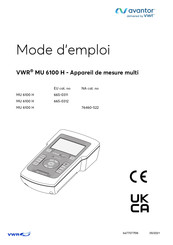 VWR 665-0311 Mode D'emploi