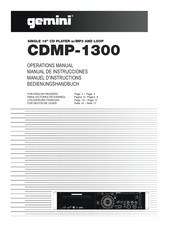 Gemini CDMP-1300 Manuel D'instructions