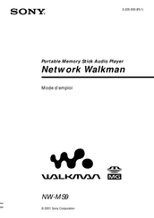 Sony Walkman NW-MS9 Mode D'emploi