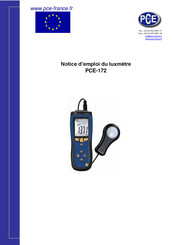 Pce Instruments PCE-172 Notice D'emploi