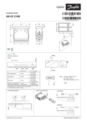 Danfoss AK-CC 210B Guide D'installation