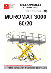 Altrad MUROMAT 3000 60 Notice Originale