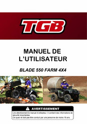 TGB BLADE 550 FARM 4x4 Manuel De L'utilisateur