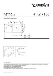 Duravit Ketho.2 K2 7136 Instructions De Montage