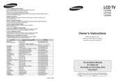 Samsung LE40R8 Instructions Du Propriétaire