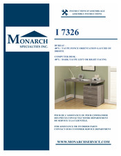 Monarch Specialties I 7326 Instructions D'assemblage