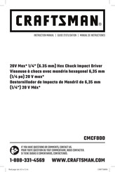 Craftsman CMCF800 Guide D'utilisation