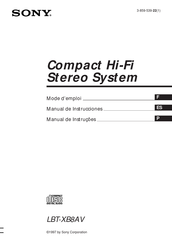 Sony LBT-XB8AV Mode D'emploi