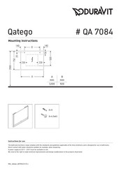 Duravit Qatego QA 7084 Instructions De Montage