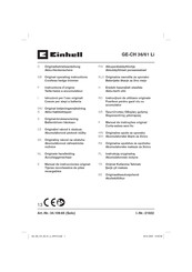 EINHELL GE-CH 36/61 Li Instructions D'origine