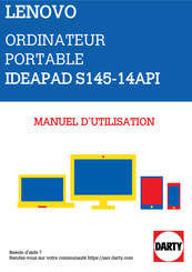 Lenovo IdeaPad S145-14API 81UV Guide D'utilisation
