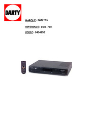 Philips DVD-710 Mode D'emploi