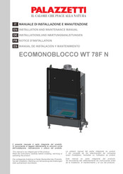 Palazzetti ECOMONOBLOCCO WT 78F N Notice D'installation