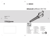 Bosch AdvancedLeafBlower 36V-750 Notice Originale