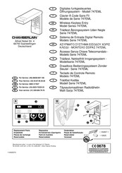 Chamberlain 747EML Serie Instructions De Montage