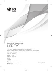 LG 32LA662V-ZC Mode D'emploi
