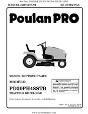 Poulan Pro PD20PH48STB Manuel Du Propriétaire