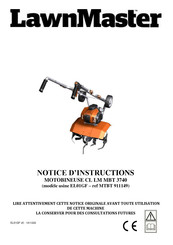 LawnMaster MTBT 911149 Notice D'instructions