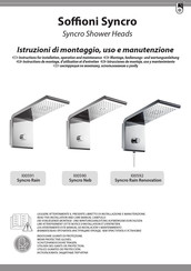 Bossini Soffioni Syncro Rain I00591 Instructions De Montage, D'utilisation Et D'entretien