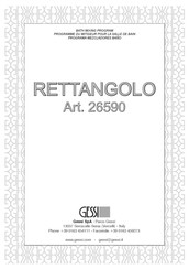 Gessi RETTANGOLO 26590 Instructions De Montage