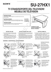 Sony SU-27HX1 Instructions De Montage