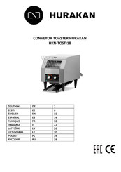 HURAKAN HKN-TOSTI18 Mode D'emploi