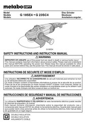 Metabo HPT G 18SE4 Instructions De Sécurité Et Mode D'emploi