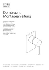 Dornbracht 36 020 979-FF Instructions De Montage