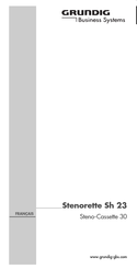 Grundig Stenorette Sh 23 Mode D'emploi