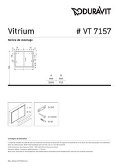 Duravit Vitrium VT 7157 Notice De Montage