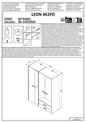 trendteam LEON 4K2FO UP 01041 Instructions D'assemblage