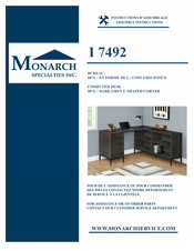 Monarch Specialties I 7492 Instructions D'assemblage