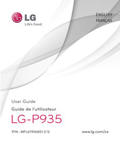 LG P935 Guide De L'utilisateur