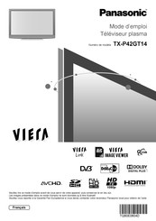 Panasonic VIERA TX-P42GT14 Mode D'emploi