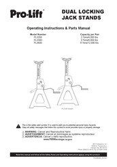 Pro-Lift PL3600 Manuel Des Consignes D'utilisation Et Des Pièces