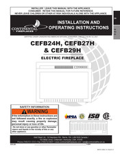 Continental Fireplaces CEFB24H Instructions D'installation Et D'utilisation