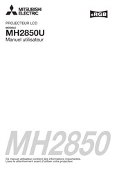 Mitsubishi Electric MH2850 Manuel Utilisateur