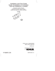 Kohler K-11550 Guide D'installation Et D'entretien