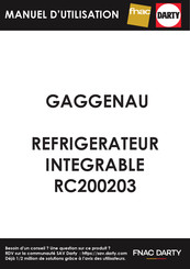 Gaggenau RC200203 Manuel D'utilisation