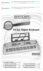 Bontempi Music Academy 16 5425 Manuel D'instructions