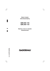 Gaggenau GM 240-110 Mode D'emploi
