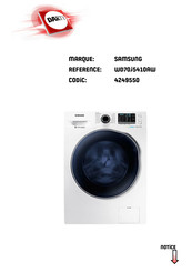 Samsung WD70J5 Série Manuel D'utilisation