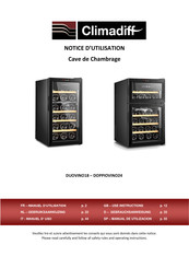 Climadiff DOPPIOVINO24 Notice D'utilisation