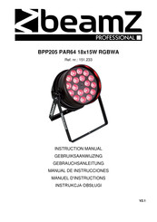 Beamz professional BPP205 PAR64 18x15W RGBWA Manuel D'instructions