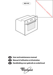 Whirlpool AKZ 476 Manuel D'utilisation Et D'entretien